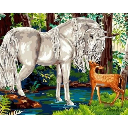 Animal Horse Diy Paint By Numbers Kits ZXQ2217 - NEEDLEWORK KITS