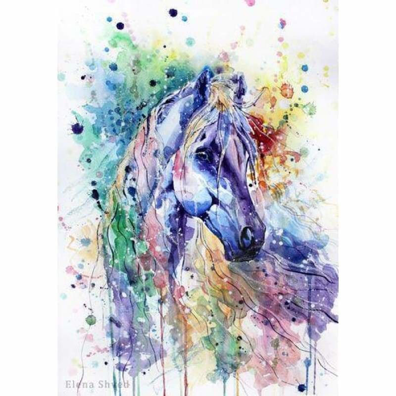 Animal Horse Diy Paint By Numbers Kits ZXQ3215 VM80029 - NEEDLEWORK KITS