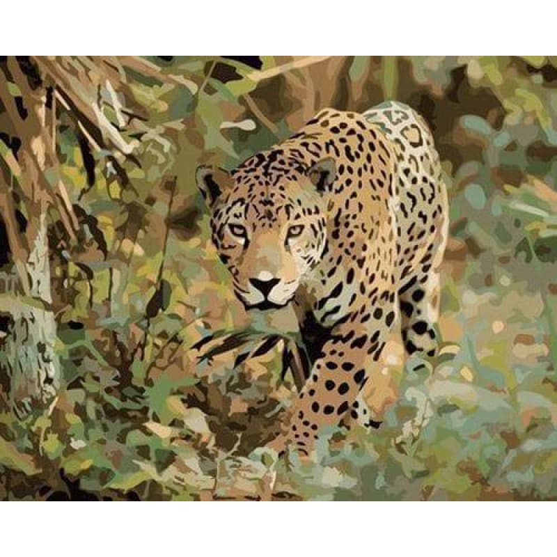 Animal Leopard Diy Paint By Numbers Kits ZXB827 - NEEDLEWORK KITS