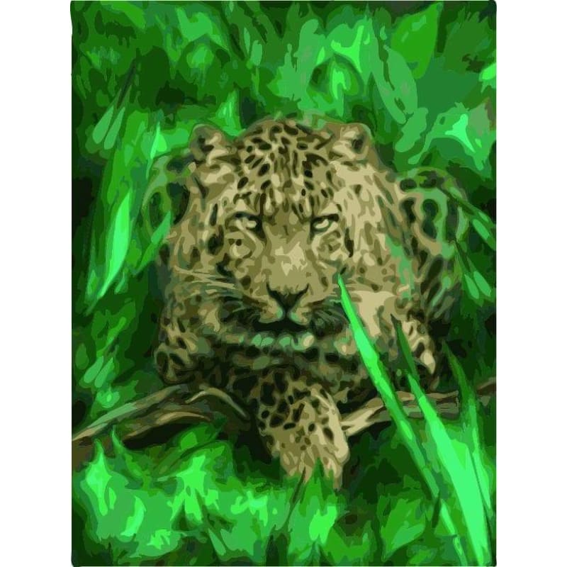 Animal Leopard Diy Paint By Numbers Kits ZXE469 - NEEDLEWORK KITS