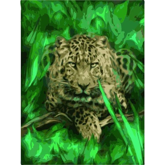 Animal Leopard Diy Paint By Numbers Kits ZXE469 - NEEDLEWORK KITS