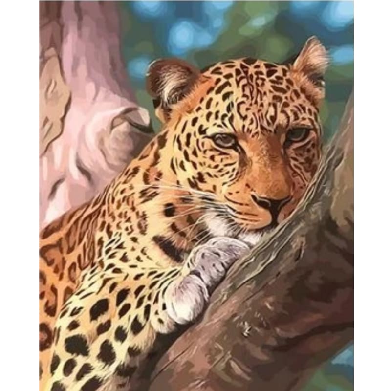 Animal Leopard Diy Paint By Numbers Kits ZXQ2647 - NEEDLEWORK KITS