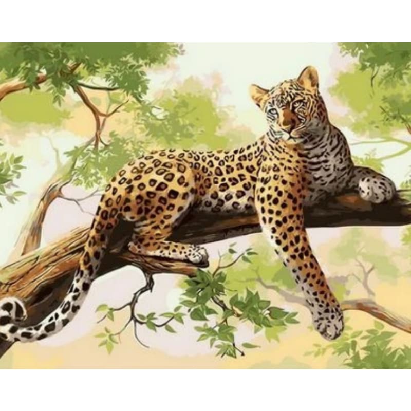 Animal Leopard Diy Paint By Numbers Kits ZXQ640 - NEEDLEWORK KITS