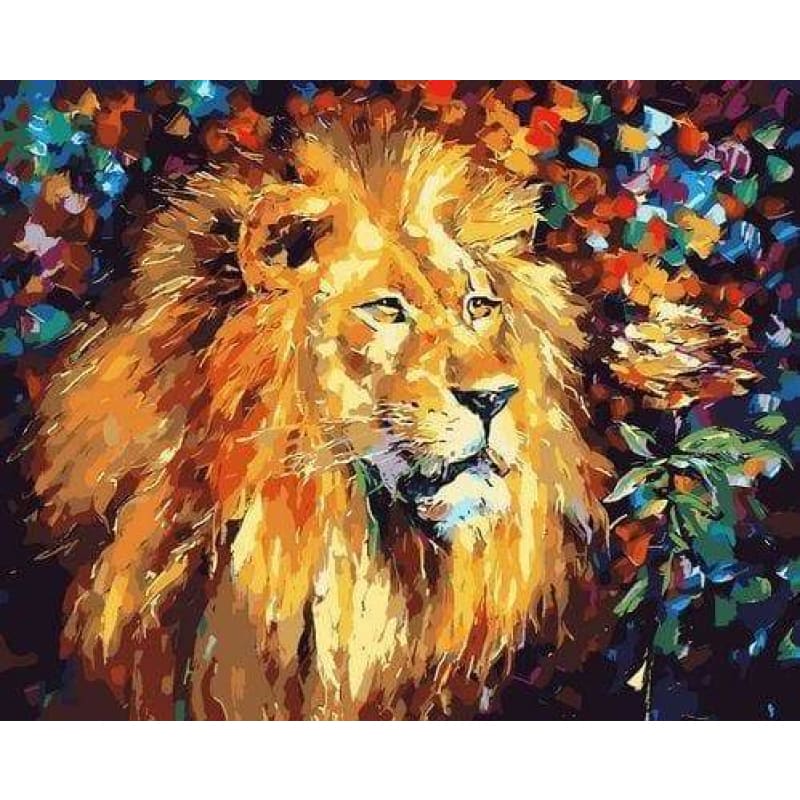 Animal Lion Diy Paint By Numbers Kits ZXQ051 - NEEDLEWORK KITS