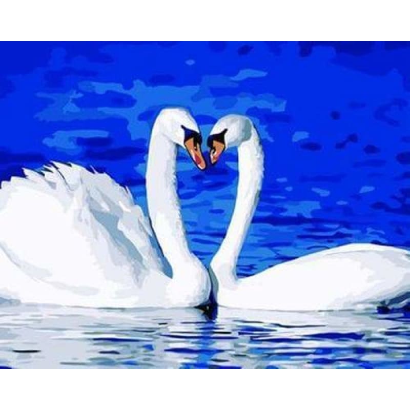 Animal Swan Diy Paint By Numbers Kits ZXB131 - NEEDLEWORK KITS