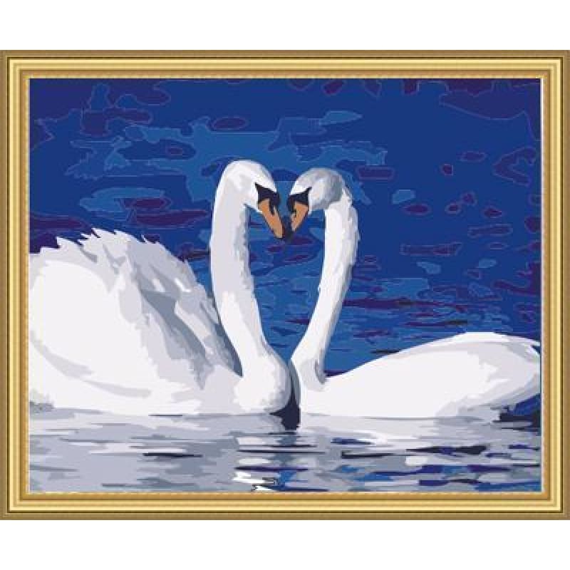 Animal Swan Diy Paint By Numbers Kits ZXE164-YM-4050-052 - NEEDLEWORK KITS