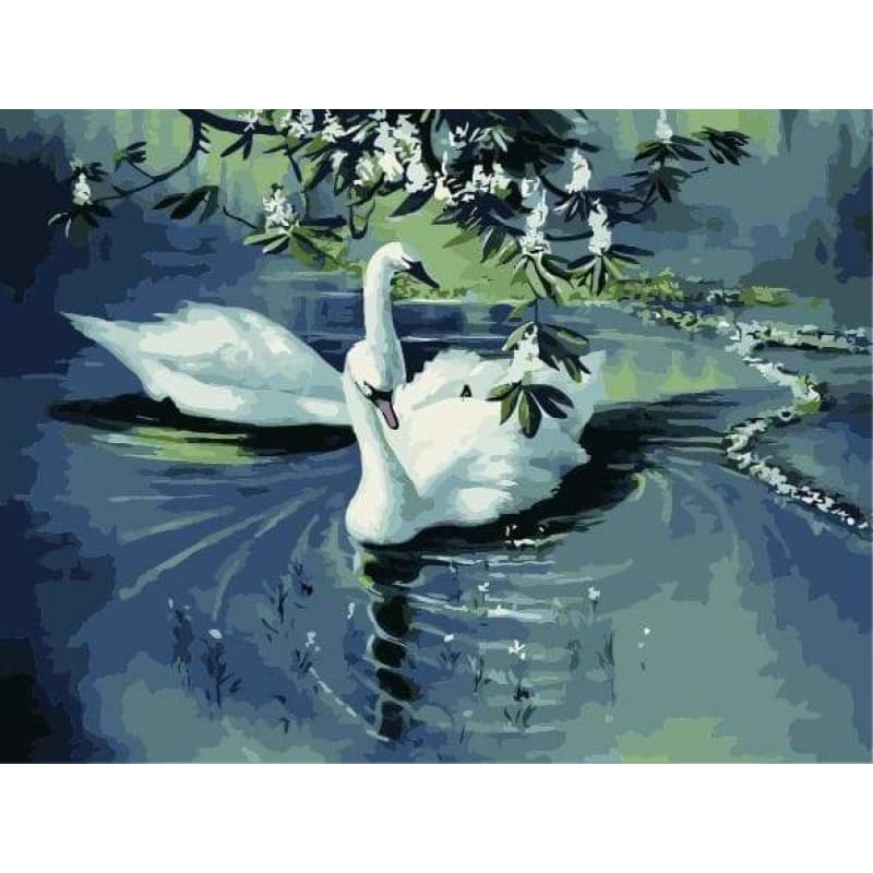 Animal Swan Diy Paint By Numbers Kits ZXE513 - NEEDLEWORK KITS