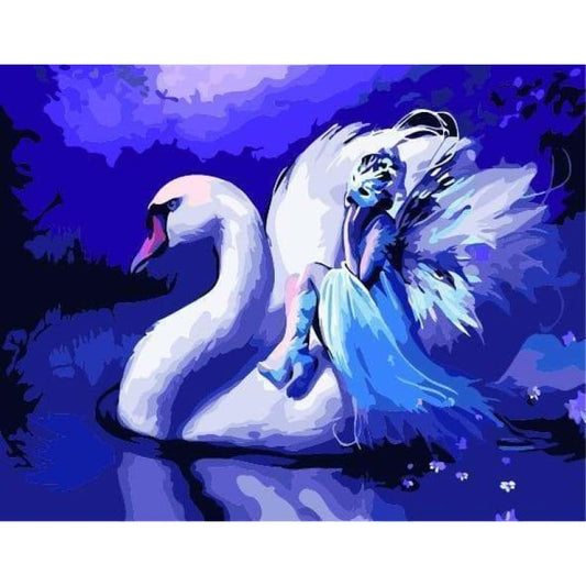 Animal Swan Diy Paint By Numbers Kits ZXE516 - NEEDLEWORK KITS