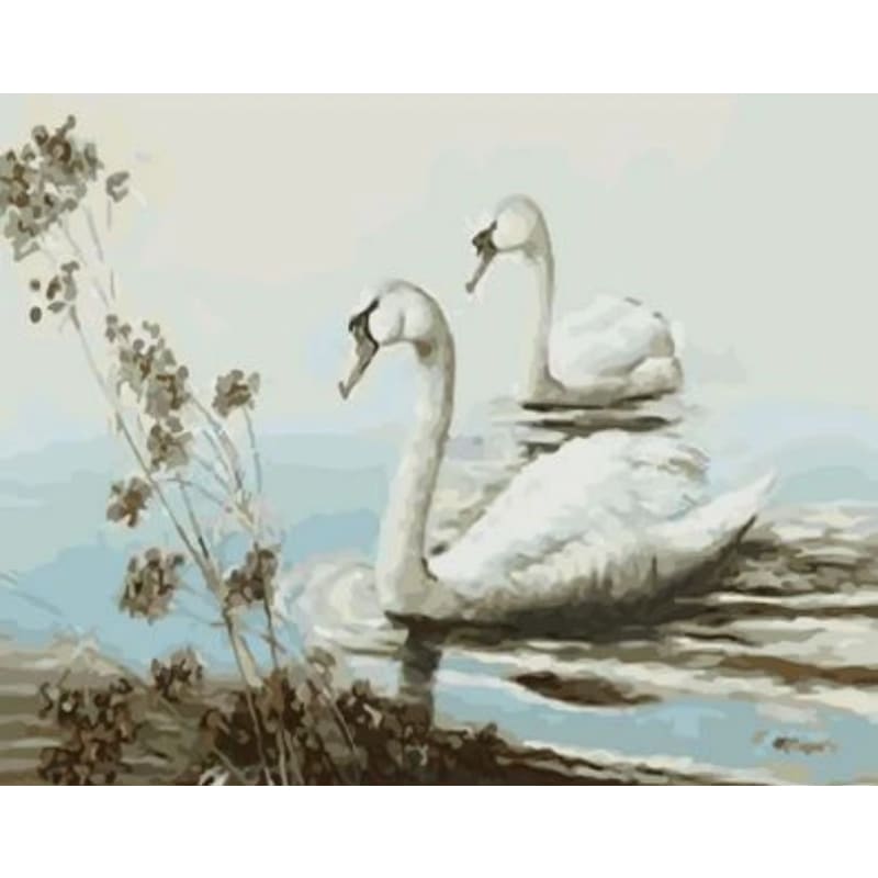 Animal Swan Diy Paint By Numbers Kits ZXQ2038 - NEEDLEWORK KITS