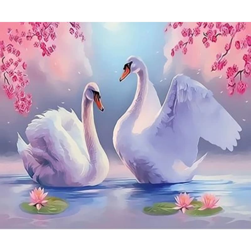 Animal Swan Diy Paint By Numbers Kits ZXQ3103 - NEEDLEWORK KITS