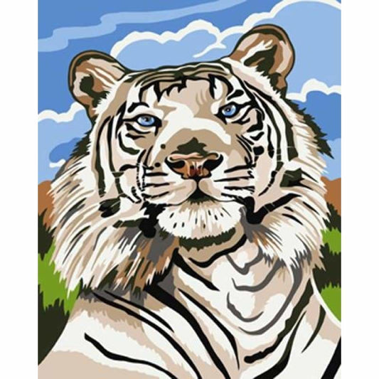 Animal Tiger Diy Paint By Numbers Kits ZXB411 - NEEDLEWORK KITS