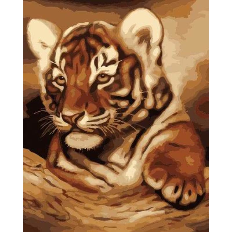 Animal Tiger Diy Paint By Numbers Kits ZXB634 - NEEDLEWORK KITS