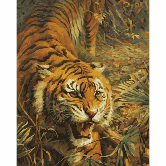 Animal Tiger Diy Paint By Numbers Kits ZXZ-093 - NEEDLEWORK KITS