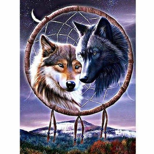 Animal Wolf Diy Paint By Numbers Kits PBN91747 - NEEDLEWORK KITS