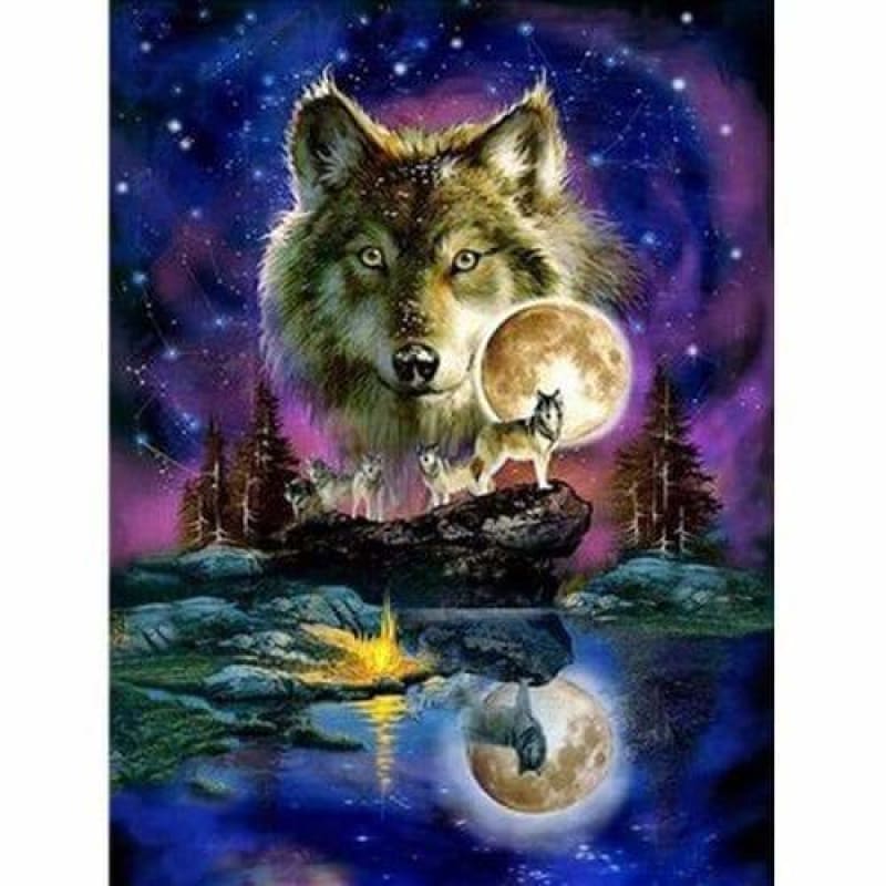 Animal Wolf Diy Paint By Numbers Kits PBN91752 - NEEDLEWORK KITS