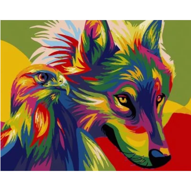 Animal Wolf Diy Paint By Numbers Kits ZXQ2590 - NEEDLEWORK KITS