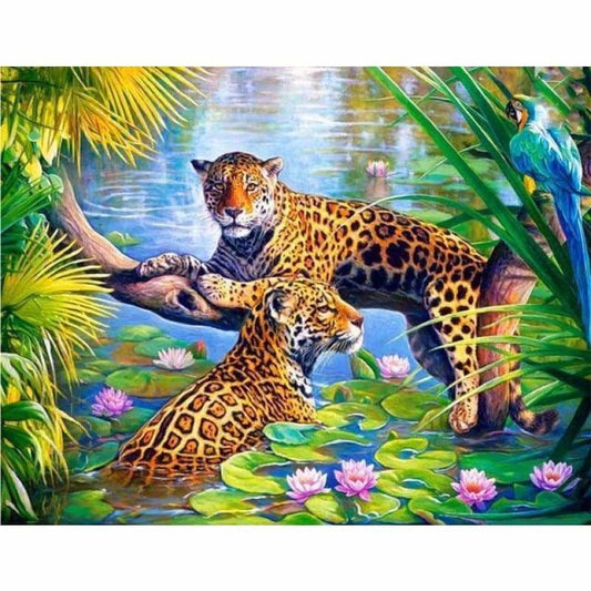 Animals Leopard Paint By Numbers Kits ZXQ2449 VM80006 - NEEDLEWORK KITS