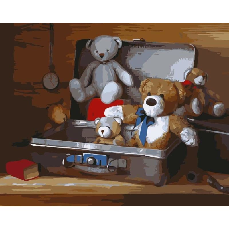 Bear Diy Paint By Numbers Kits WM-1734 - NEEDLEWORK KITS