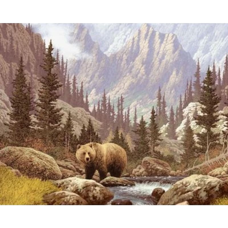 Bear Diy Paint By Numbers Kits ZXQ2151 - NEEDLEWORK KITS