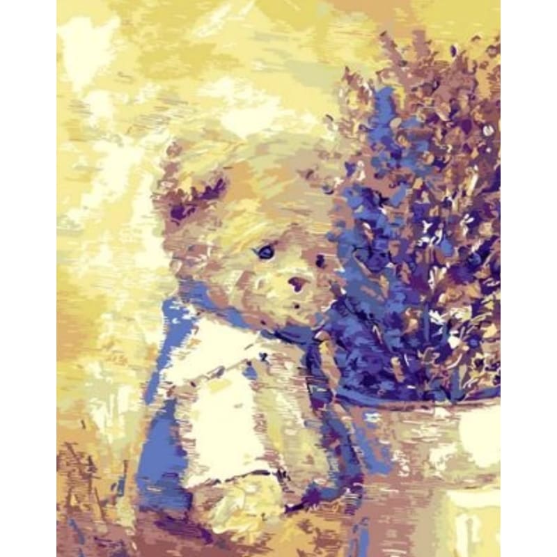 Bear Diy Paint By Numbers Kits ZXQ700 - NEEDLEWORK KITS