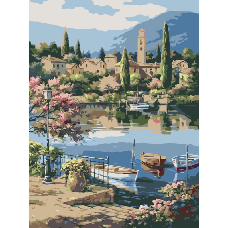 Boat Diy Paint By Numbers Kits WM-1600 - NEEDLEWORK KITS