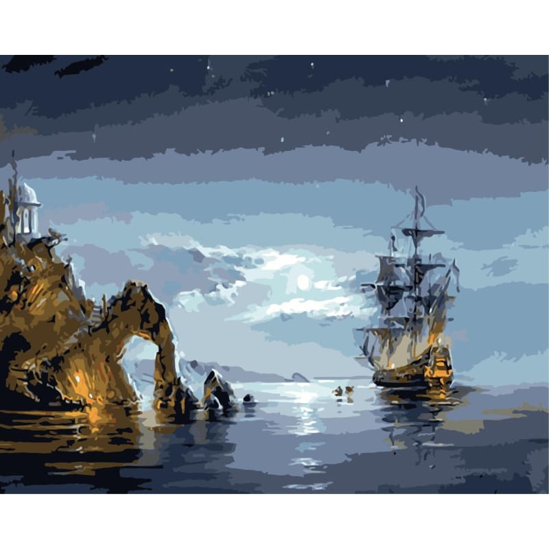 Boat Diy Paint By Numbers Kits WM-635 – Adult Paint By Numbers