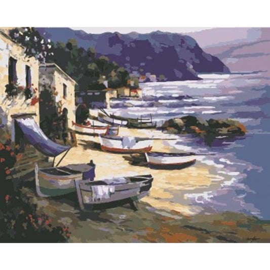 Boat Diy Paint By Numbers Kits ZXB698-23 - NEEDLEWORK KITS