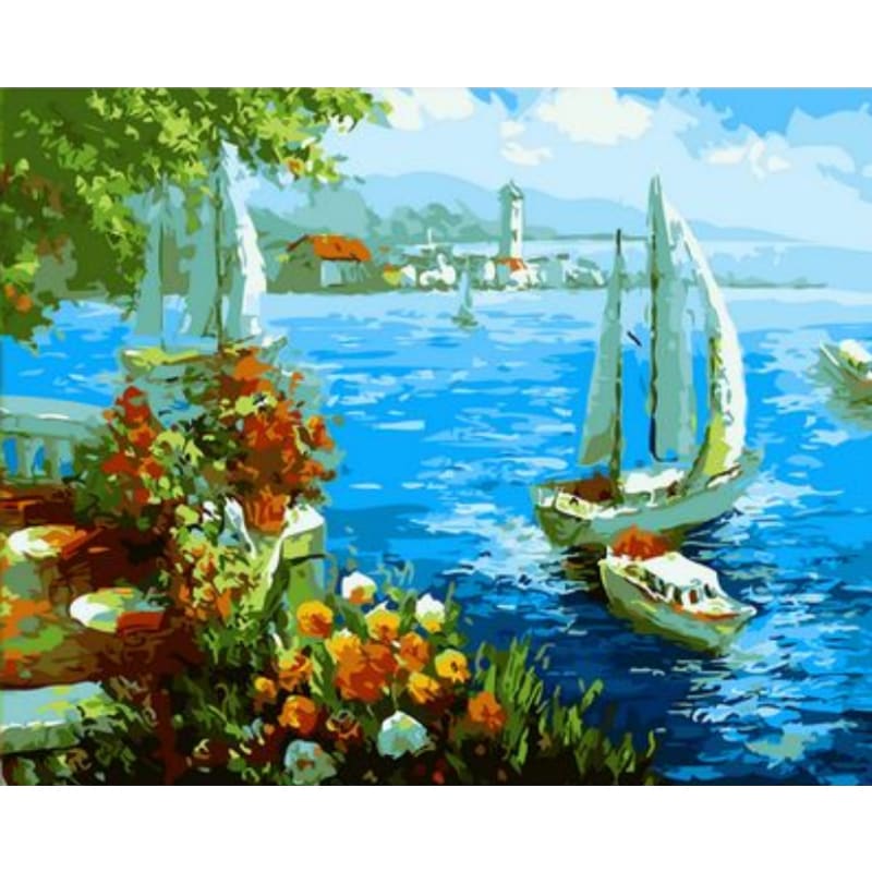 Boat Diy Paint By Numbers Kits ZXQ2294 - NEEDLEWORK KITS