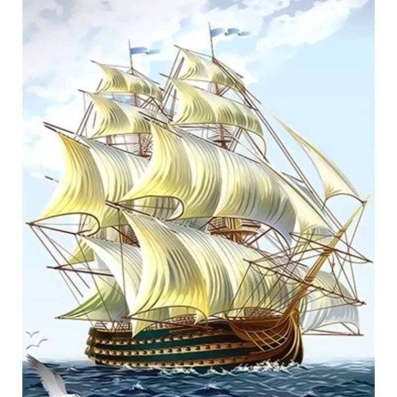 Boat Diy Paint By Numbers Kits ZXQ3333 - NEEDLEWORK KITS