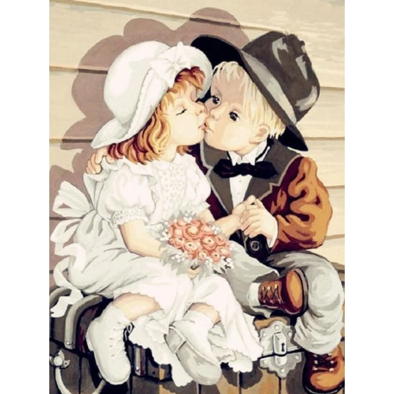 Boy And Girl Diy Paint By Numbers Kits QFA90023 - NEEDLEWORK KITS