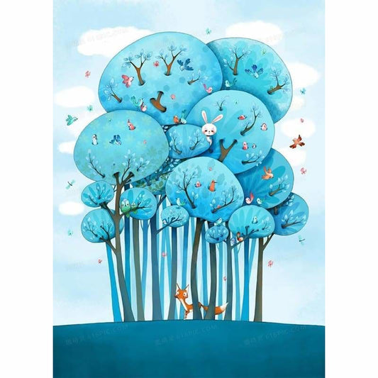 Cartoon Tree Diy Paint By Numbers Kits PBN94187 - NEEDLEWORK KITS