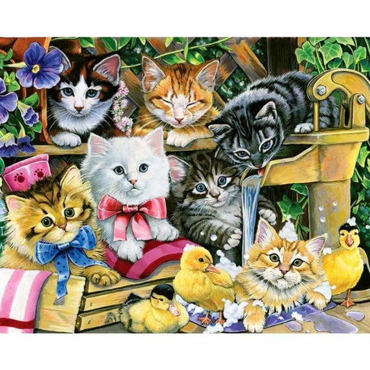 Cat Diy Paint By Numbers Kits VM94365 - NEEDLEWORK KITS