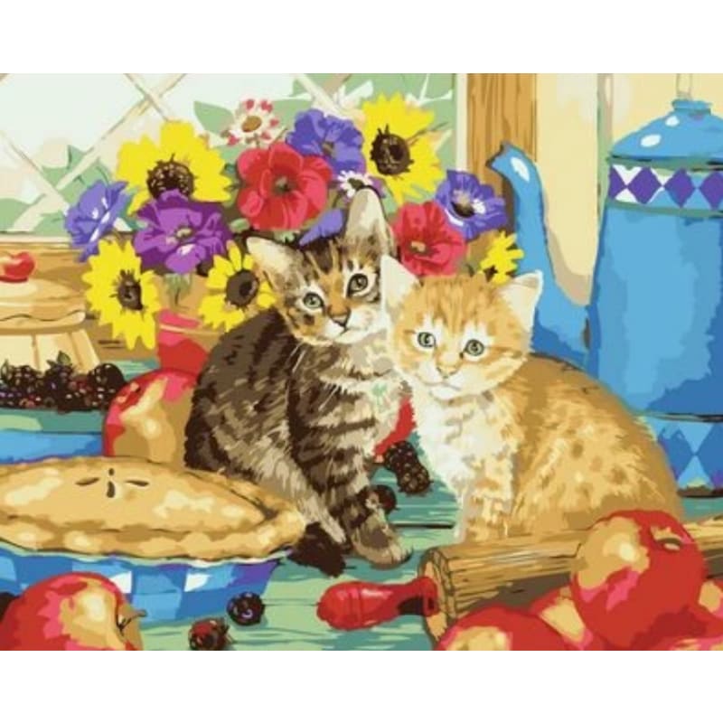 Cat Diy Paint By Numbers Kits ZXQ2489 - NEEDLEWORK KITS