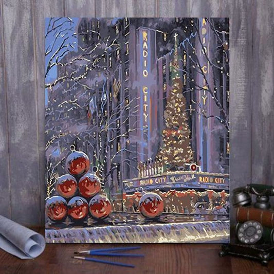 Christmas Night in New York Paint By Numbers Kit