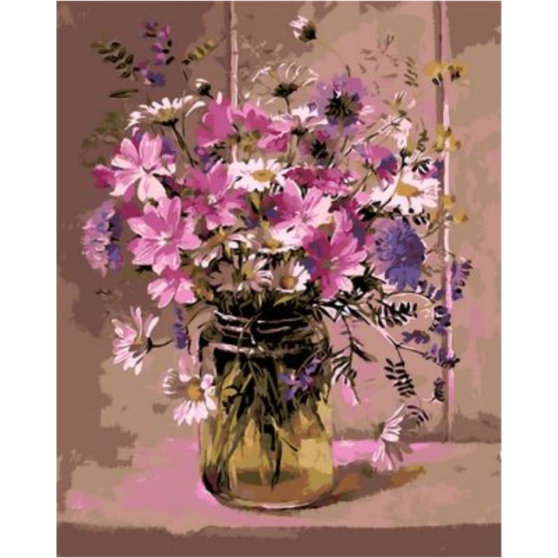 Chrysanthemum Diy Paint By Numbers Kits ZXQ1047 - NEEDLEWORK KITS