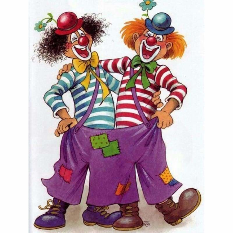 Clown Diy Paint By Numbers Kits QFA90082 - NEEDLEWORK KITS