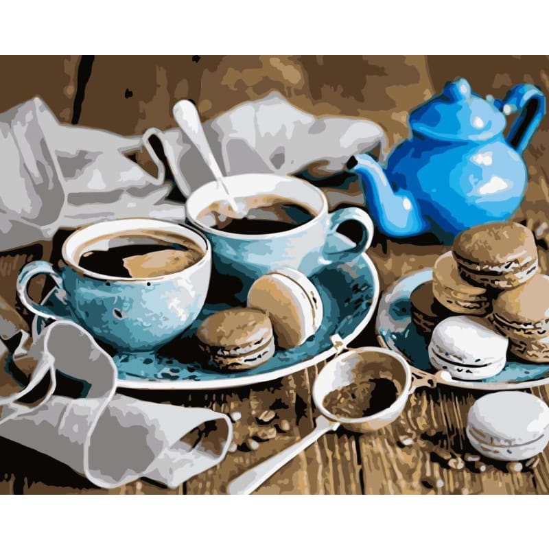 Coffee Paint By Numbers Kits WM-054 - NEEDLEWORK KITS