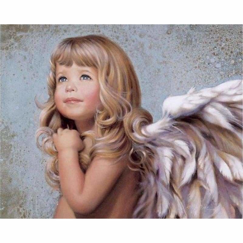 Cute Angle Baby Diy Paint By Numbers Kits ZXB424-23 VM80021 - NEEDLEWORK KITS