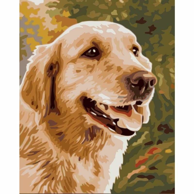 Cute Dog Diy Paint By Numbers Kits WM-407 - NEEDLEWORK KITS