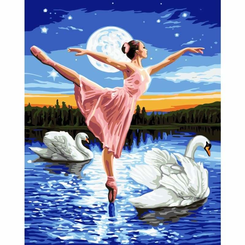 Dancer Diy Paint By Numbers Kits WM-355 ZXQ2218 - NEEDLEWORK KITS