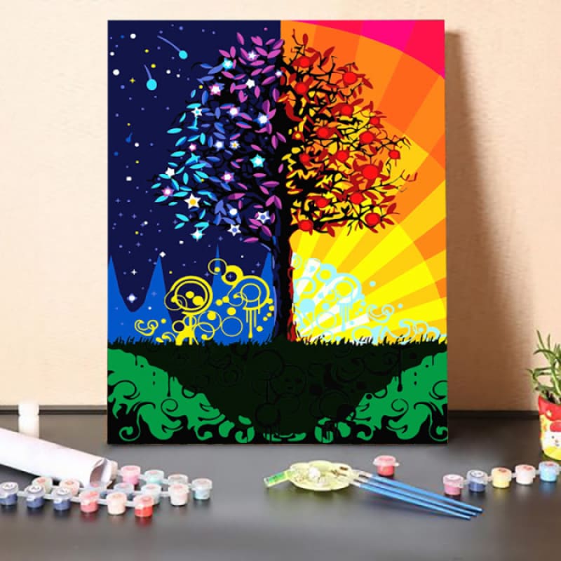 Day And Night DIY Painting By Numbers Kit – Adult Paint By Numbers