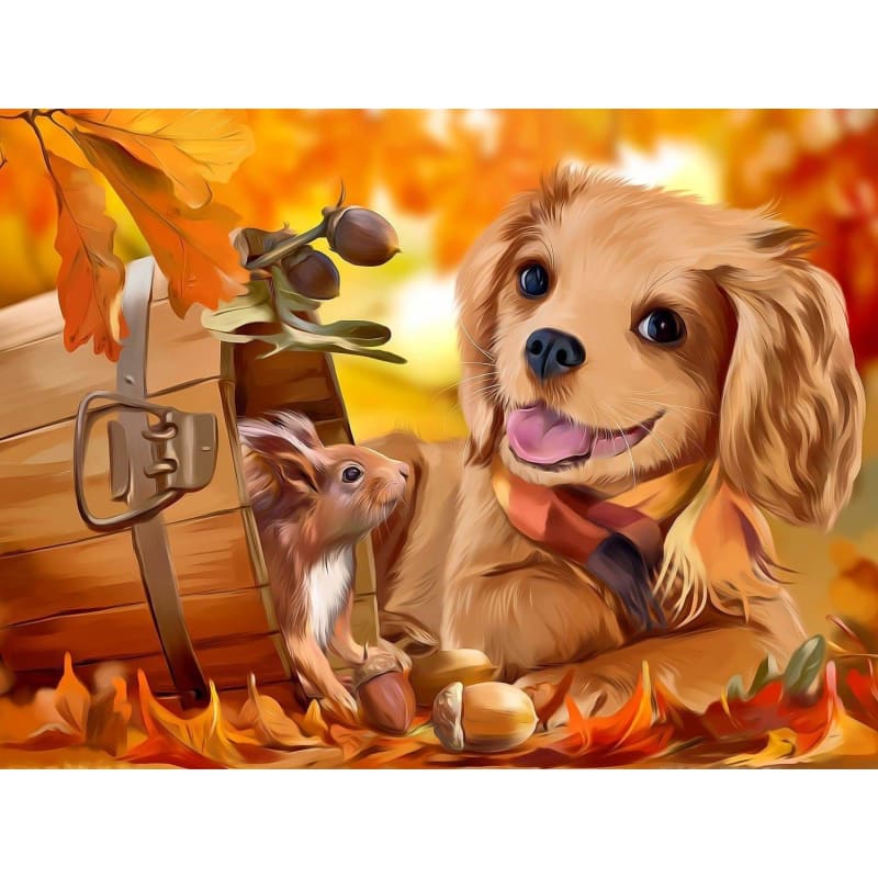Dog Diy Paint By Numbers Kits PBN54143 - NEEDLEWORK KITS