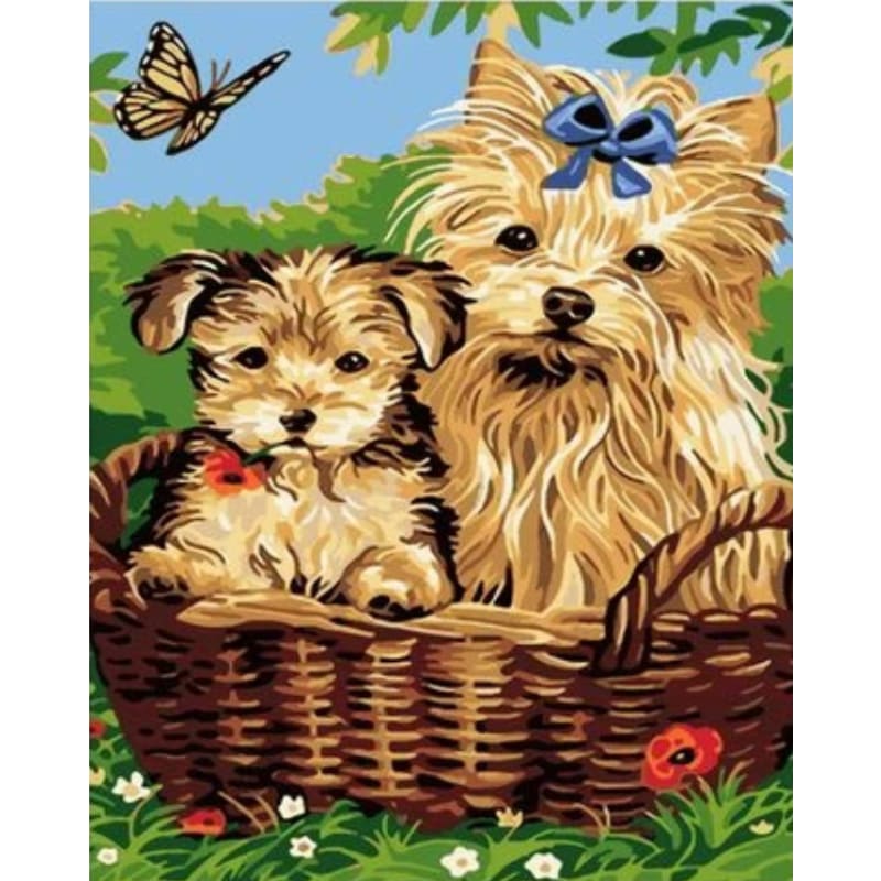 Dog Diy Paint By Numbers Kits ZXQ2195 - NEEDLEWORK KITS