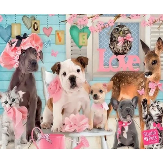 Dog Diy Paint By Numbers Kits ZXQ3668 - NEEDLEWORK KITS