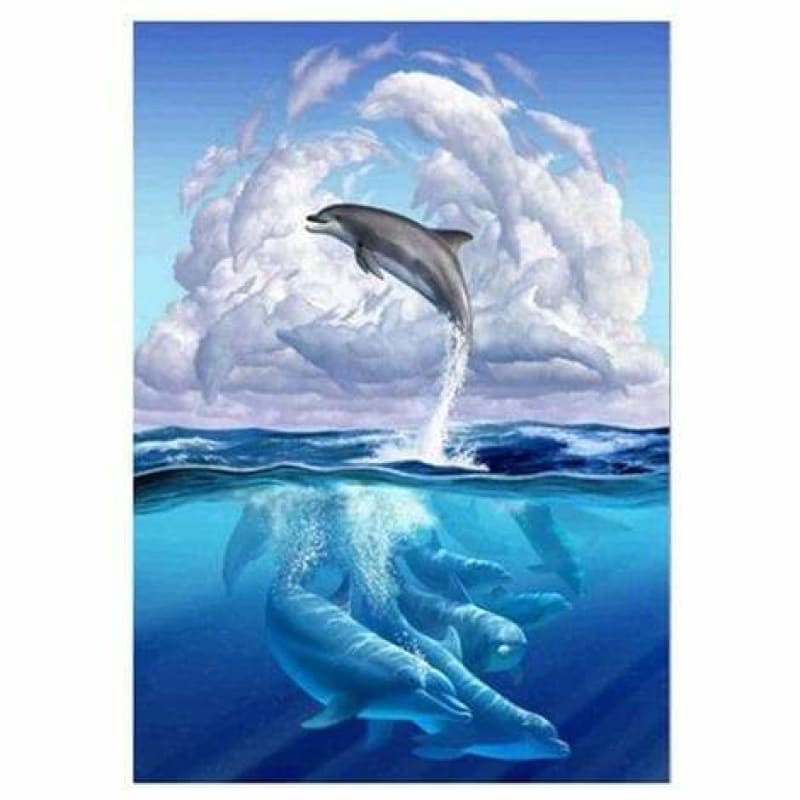 Dolphin Diy Paint By Numbers Kits PBN95583 - NEEDLEWORK KITS