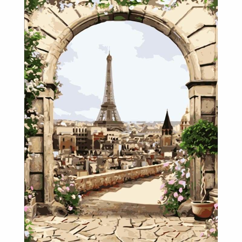 Eiffel Tower Diy Paint By Numbers Kits WM-131 - NEEDLEWORK KITS