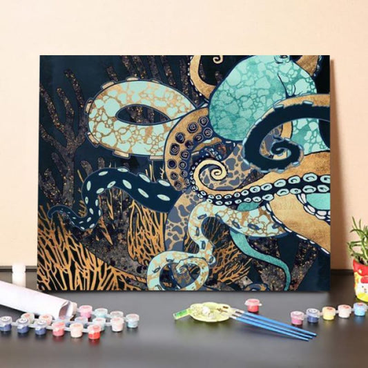 ferdasecPaint By Numbers Kit – Metallic Octopus II