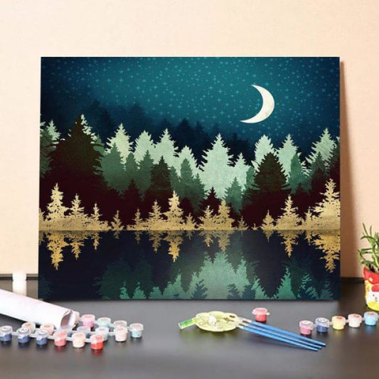 ferdasecPaint By Numbers Kit -Star Forest Reflection
