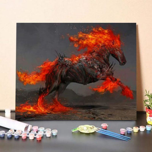 Fire Horse – Paint By Numbers Kit