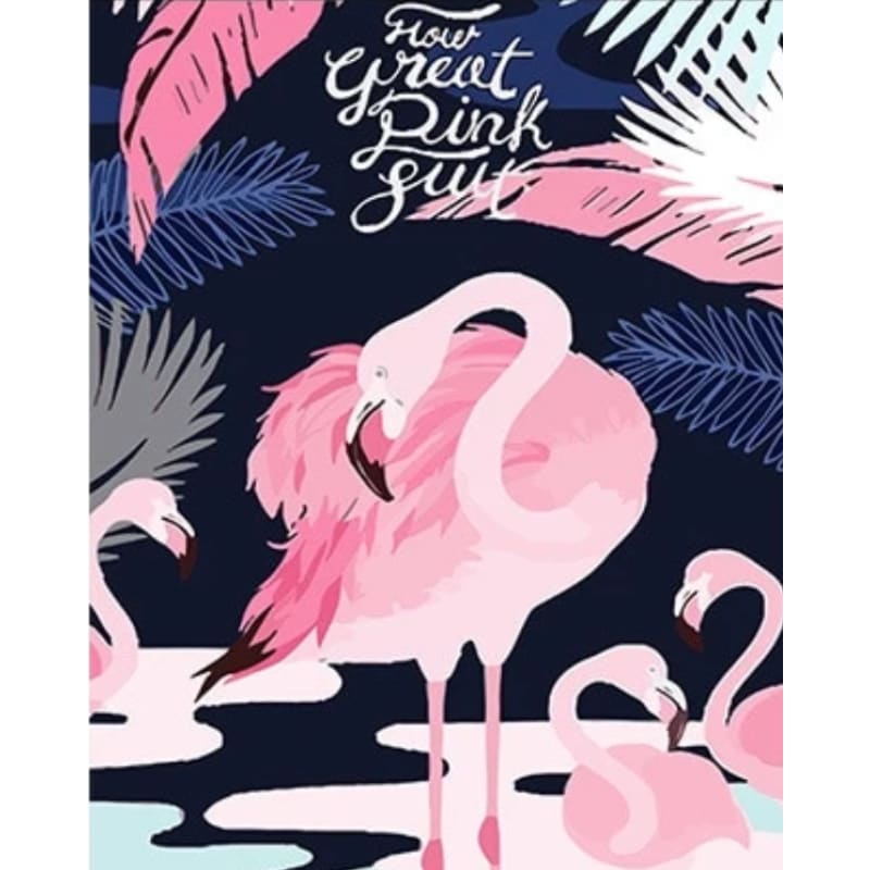 Flamingo Diy Paint By Numbers Kits PBN57972 - NEEDLEWORK KITS
